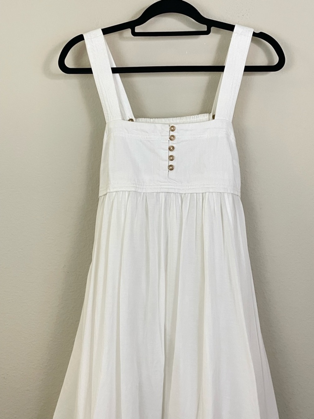 Anthropologie Pilcro White Asymmetrical Babydoll Midi Dress Size XS - Picture 6 of 13
